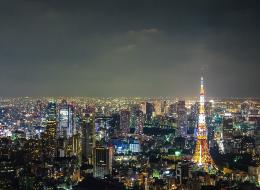 일본 동경의 야경 