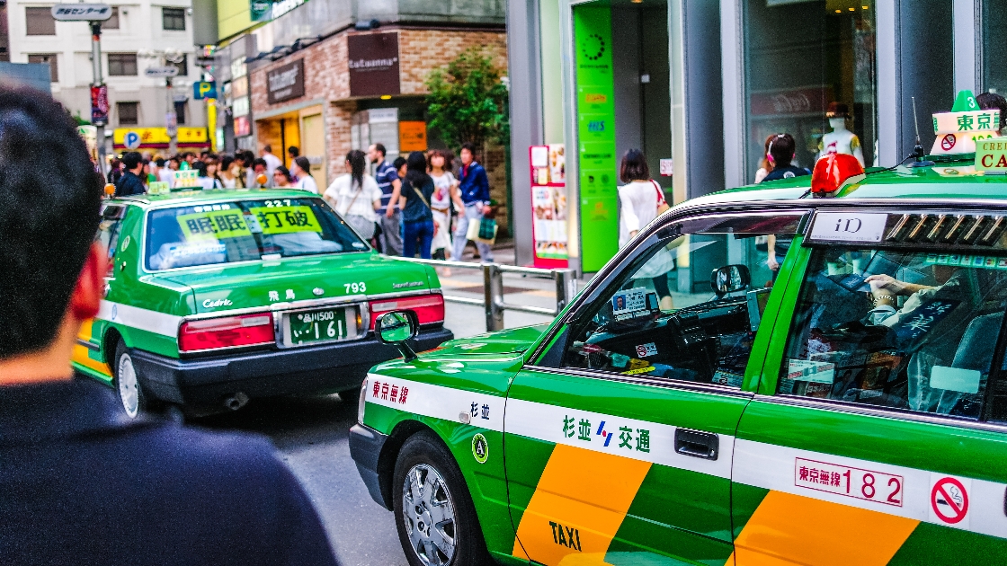 일본 동경의 택시 