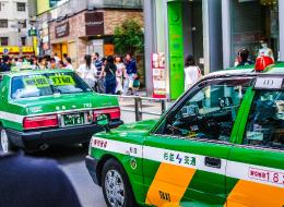 일본 동경의 택시 