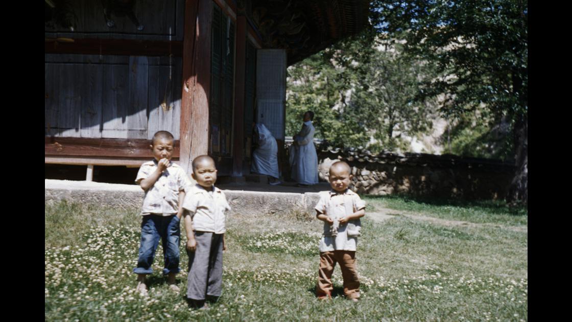 1951년 대구 동화사 경내 아이들 썸네일