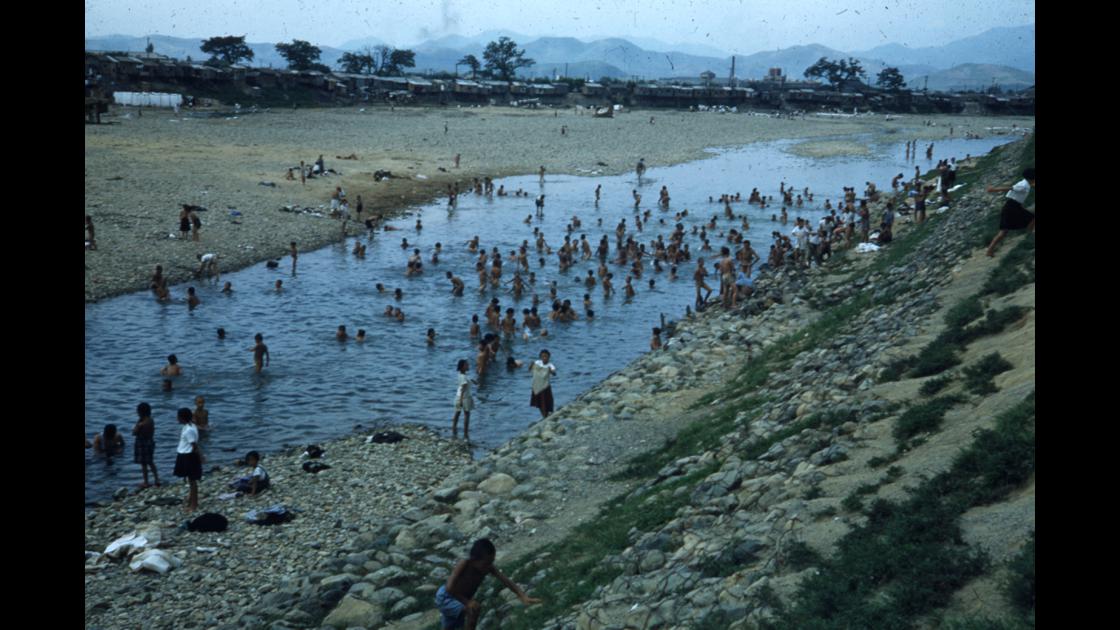 1952년 대구 신천 강변에서 피란민 아이들이 목욕을 하는 모습_1 썸네일