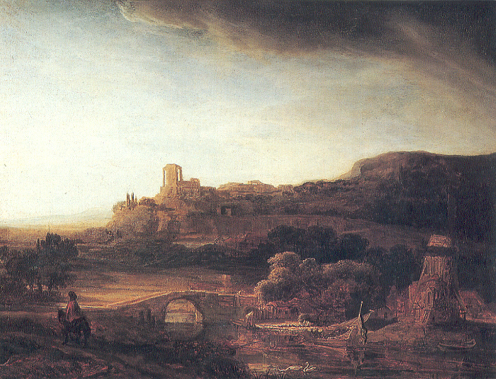 River Landscape with Ruins 썸네일