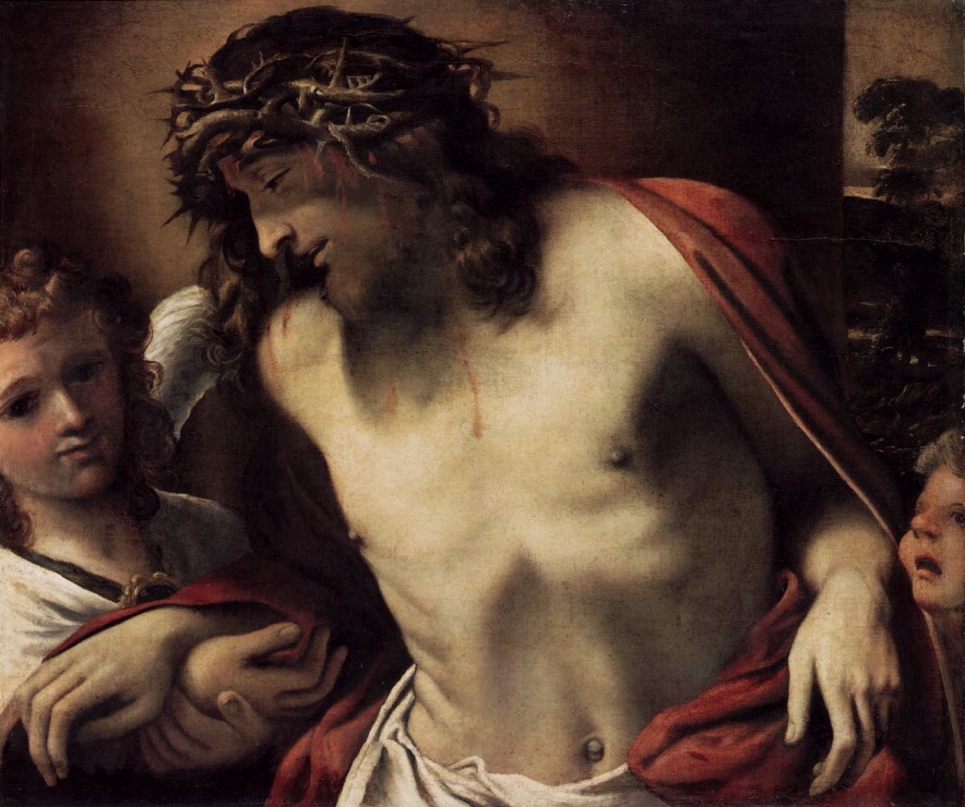 Christ Wearing the Crown of Thorns, Supported by Angels 썸네일