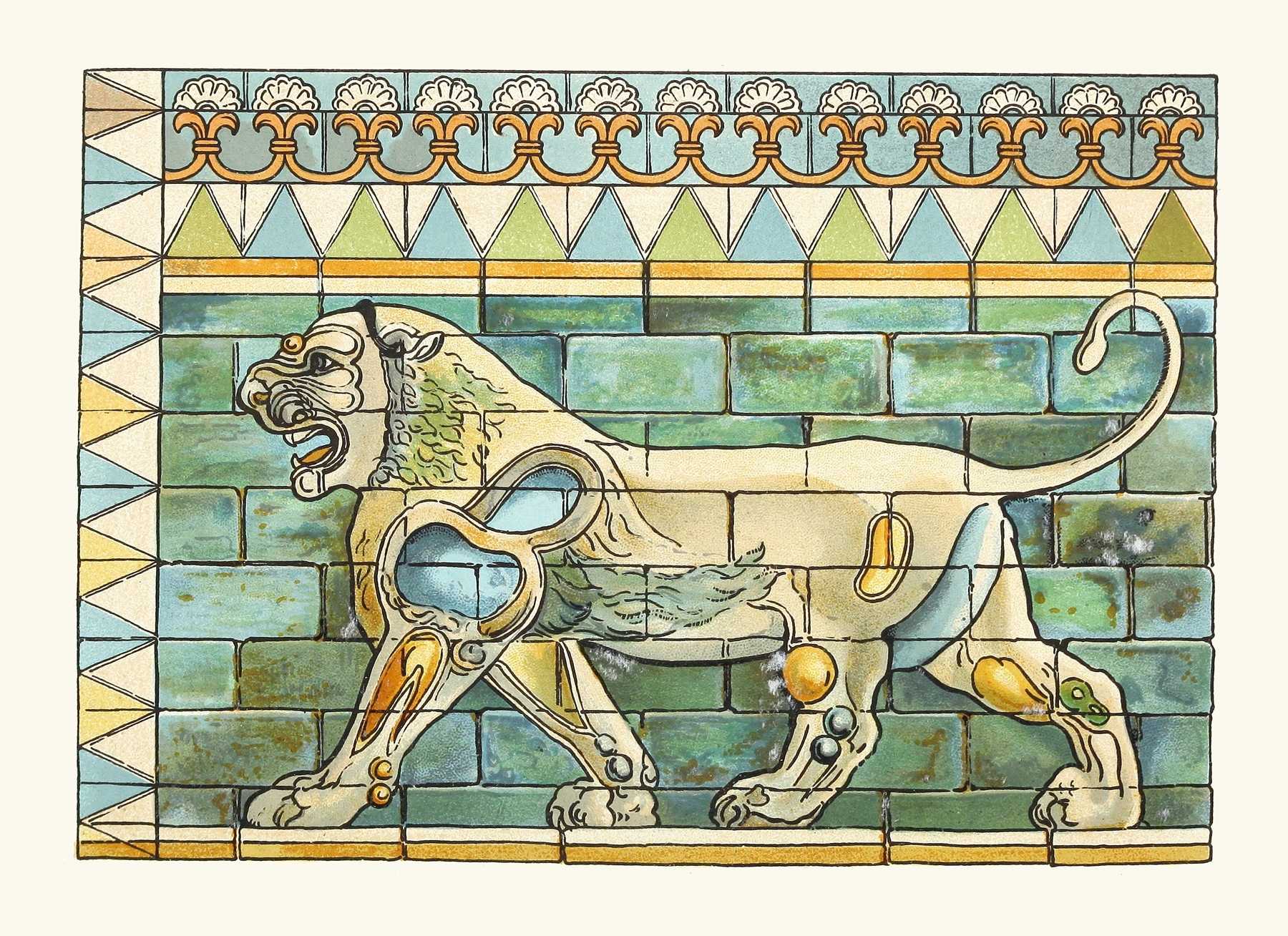 Portion of the Lions Frieze ffrom the Ancient Persian Palace at Susa 썸네일