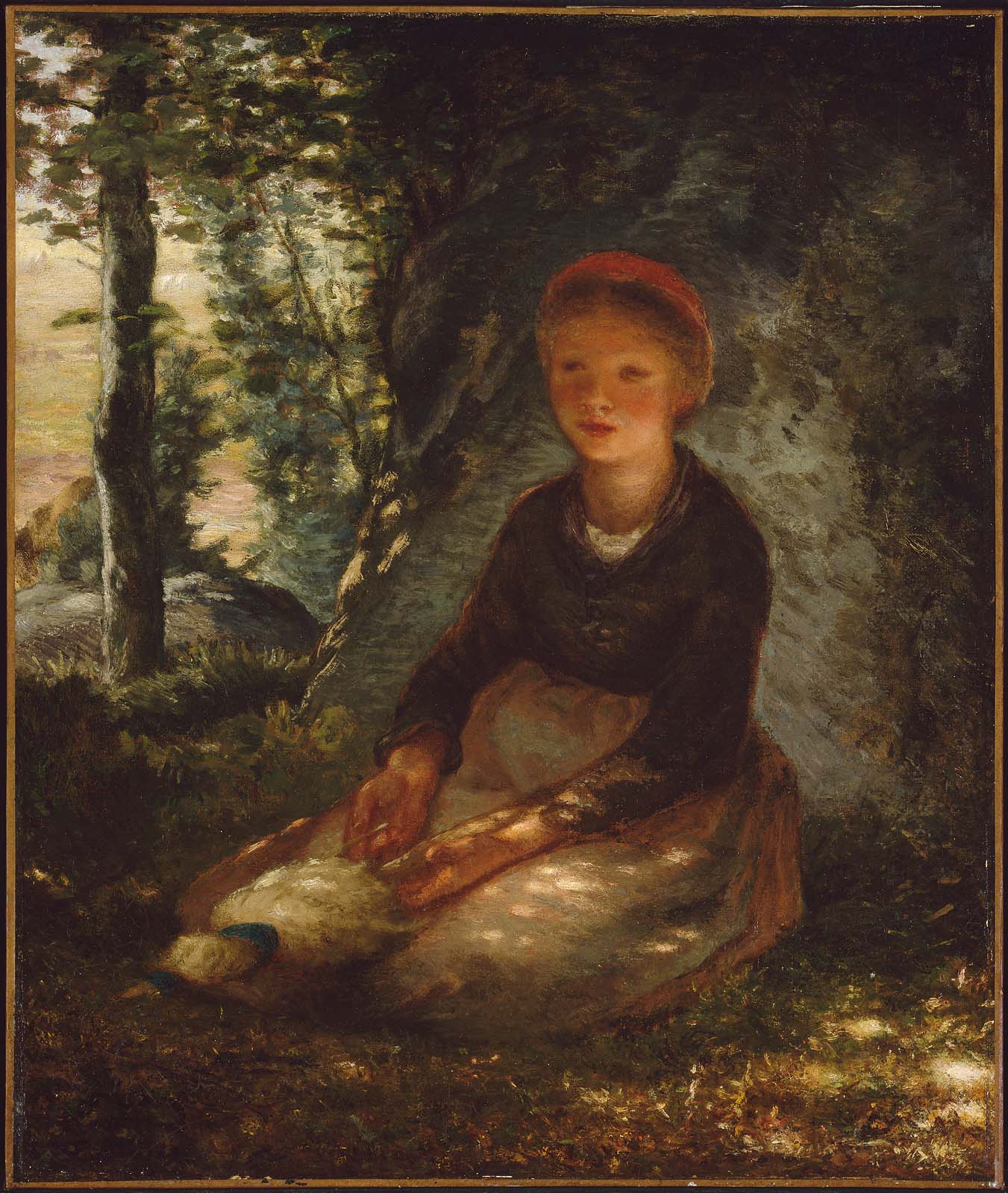 0138_Jean-Francois Millet_Shepherdess Seated in the Shade 썸네일