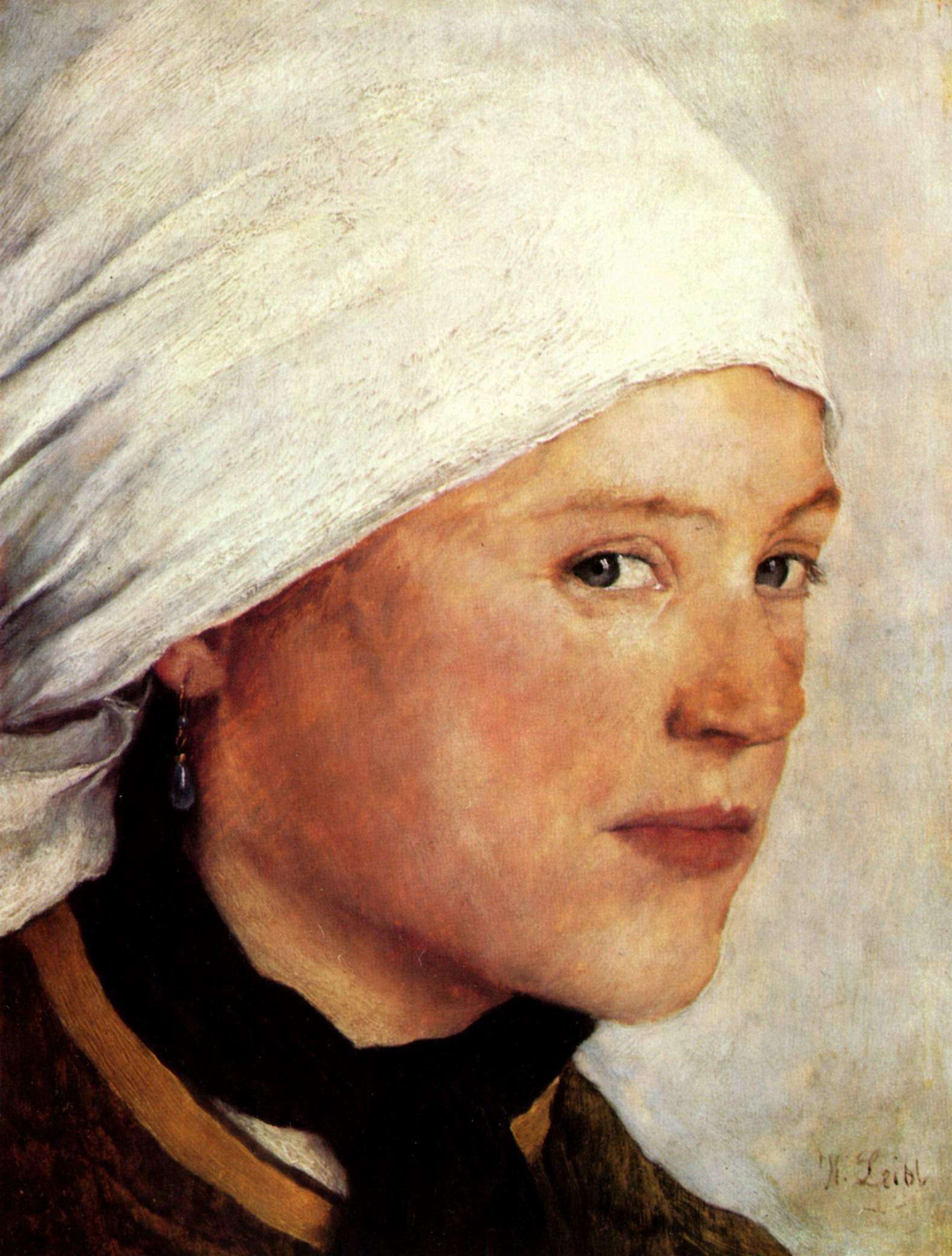 0516_Wilhelm Leibl_Farm Girl with white headscarf 썸네일