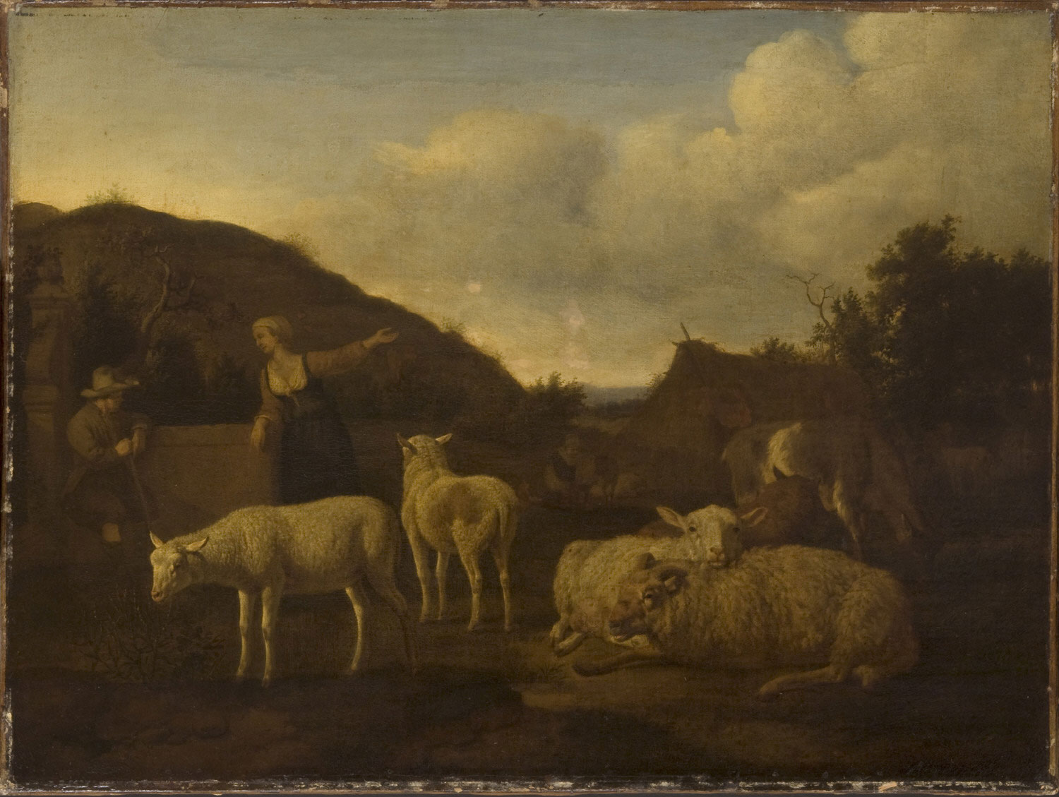 0844_Anton Rudolf Mauve_Shepherdess with a Flock of Sheep 썸네일