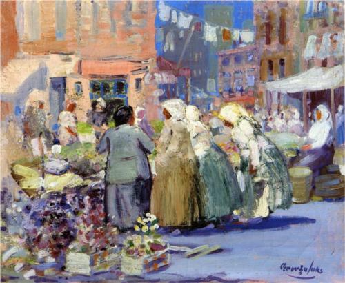 0938_George Benjamin Luks_Spring Morning, Houston and Division Streets, New York 썸네일