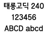 태룡고딕 미리보기