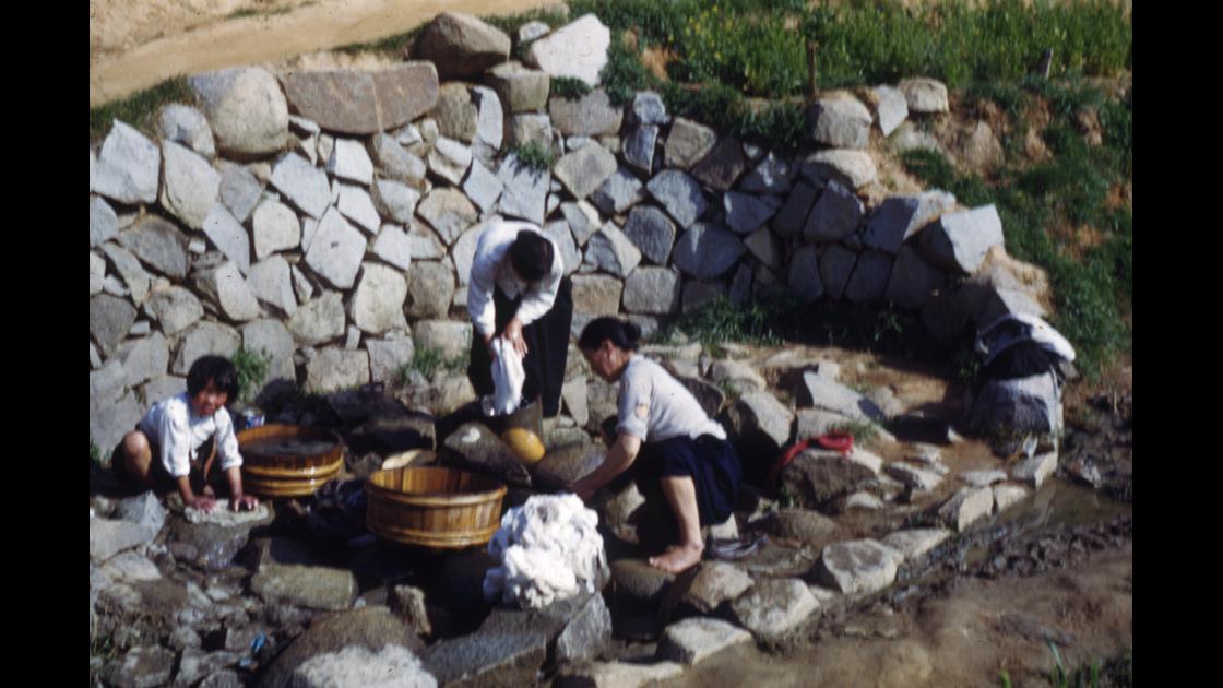 1952년 부산 남구 감만동의 마을 우물가에서 세탁하는 여인들 썸네일