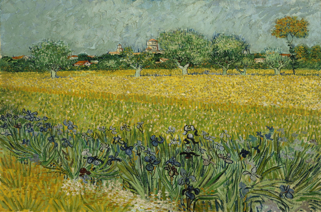 View of Arles with Irises in the Foreground 썸네일