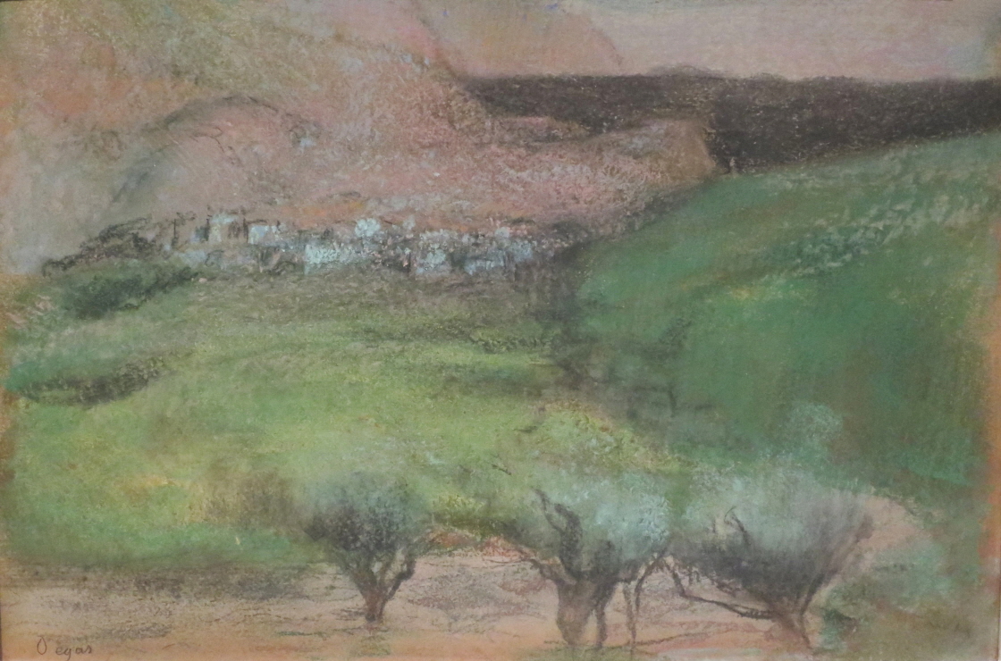 Olive Trees against a Mountainous Background 썸네일