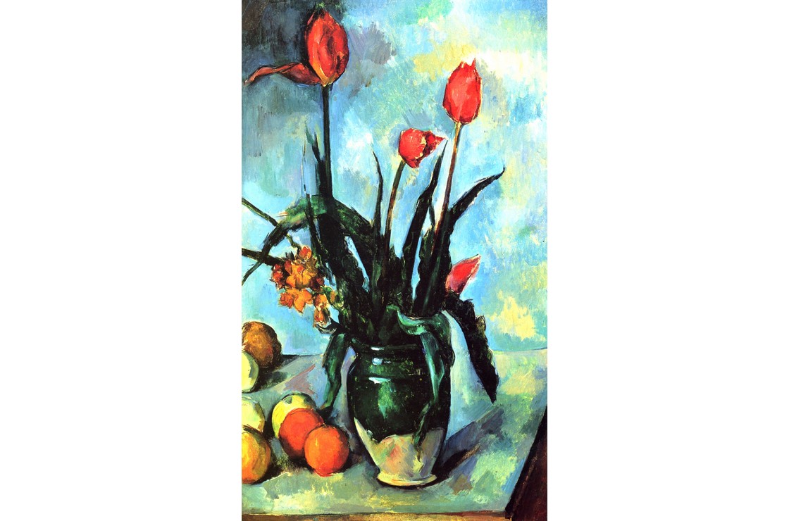 Stillleben, Vase mit Tulpen 썸네일