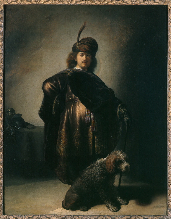 The Artist in an Oriental Costume, with a Poodle at his Feet 썸네일