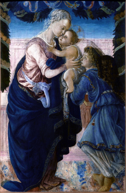 Virgin and Child Supported by an Angel in a Garland 썸네일