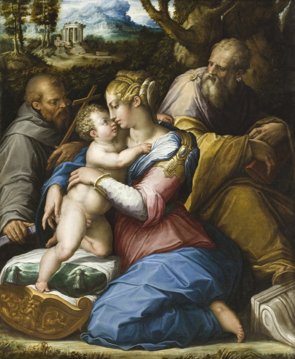 Holy Family with St. Francis in a Landscape 썸네일