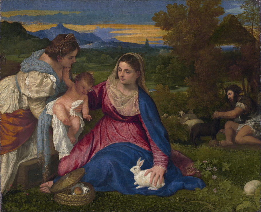 Madonna and Child with St. Catherine and a Rabbit 썸네일