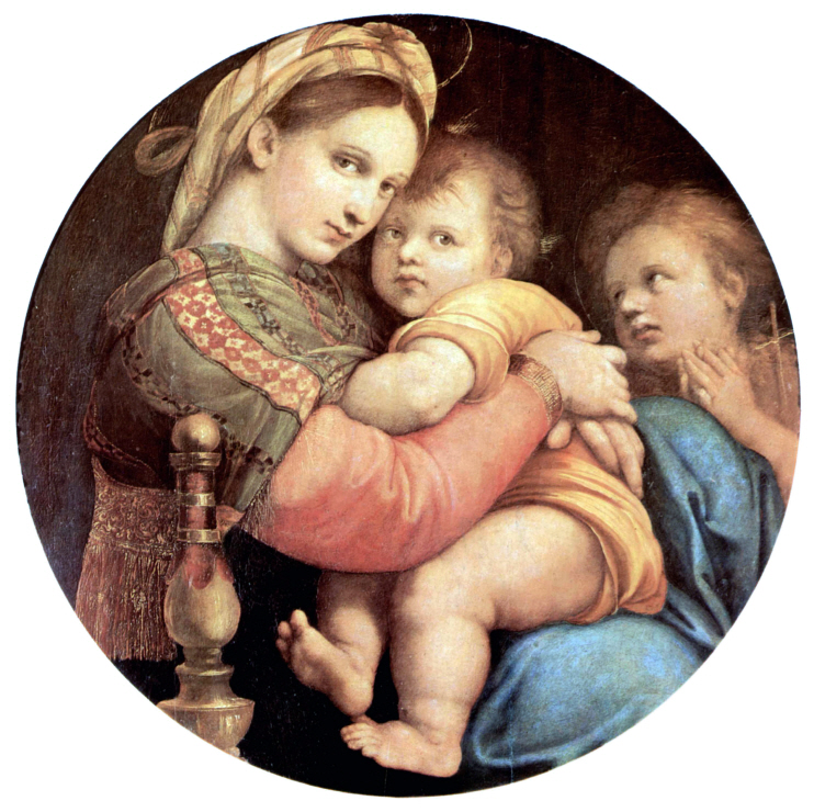Madonna della seggiola (Madonna with the Child and Young St. John) 썸네일