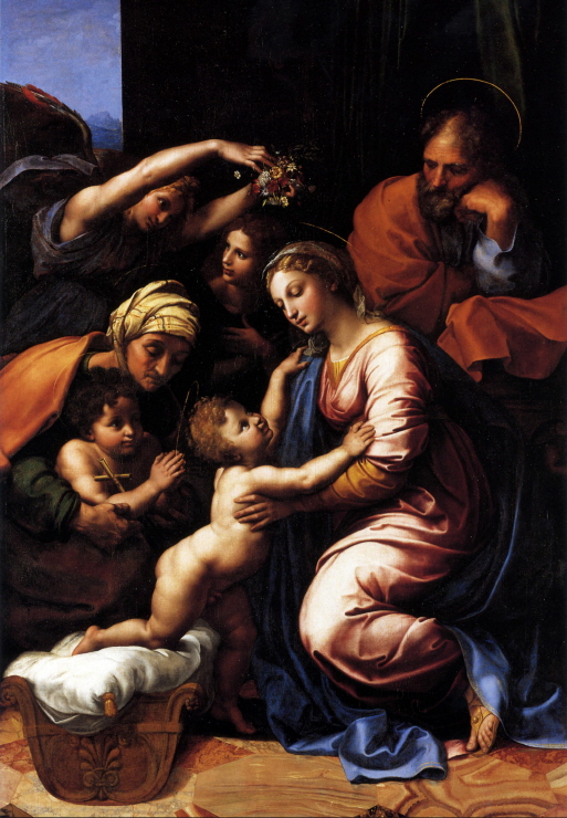 Holy Family with Saint Elizabeth, the infant St. John and two angels (La Grande Sainte Famille) 썸네일