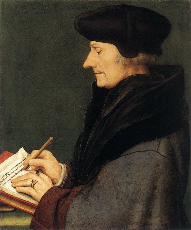 Portrait of Erasmus of Rotterdam writing 썸네일