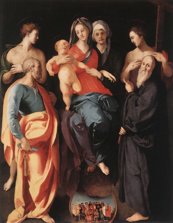 Madonna with St. Anne, St. Sebastian, St. Peter, St. Benedict and St. Filippus 썸네일