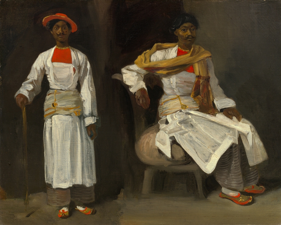 Two Studies of an Indian from Calcutta, Seated and Standing 썸네일