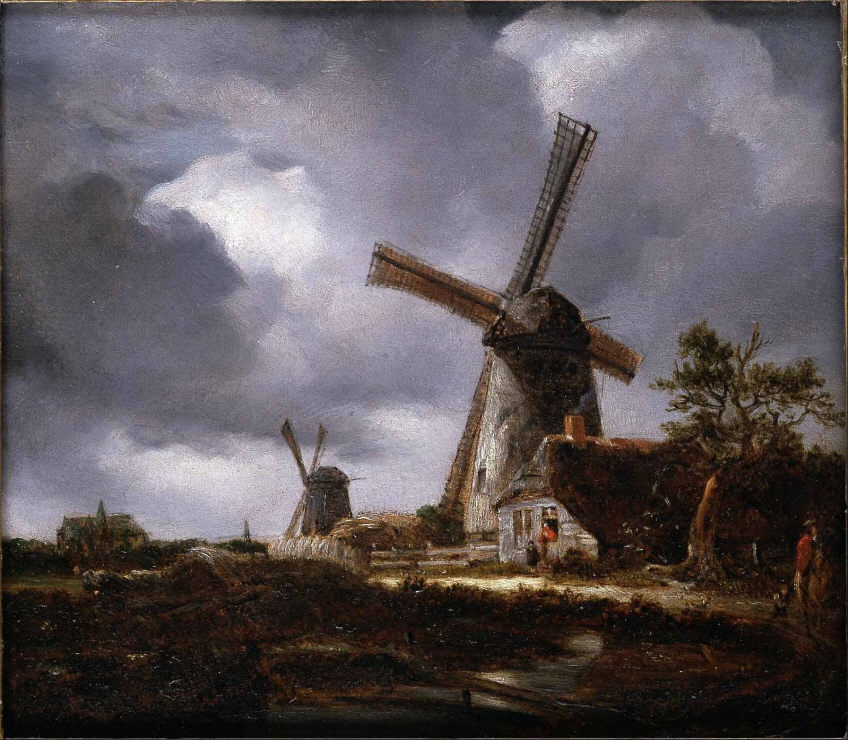 Landscape with Windmills near Haarlem, after Jacob van Ruisdael 썸네일