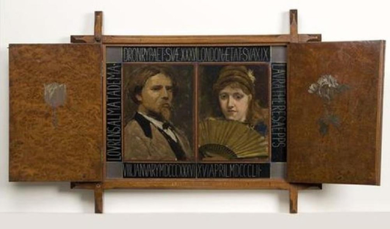 Drieluik met portret van de schilder Laurens Alma Tadema en zijn tweede vrouw 썸네일