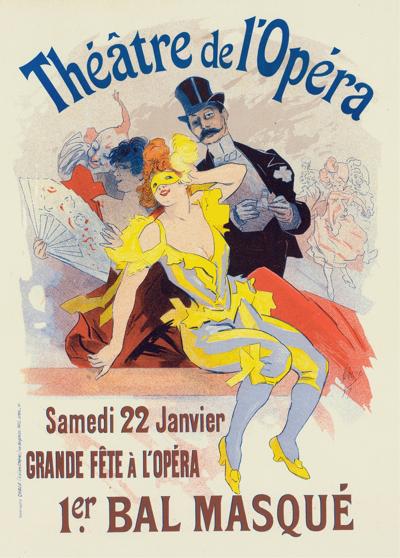 Poster For The 1er. Bal Masqué, La Grande Fête À L’opéra, 22 Janvier 썸네일
