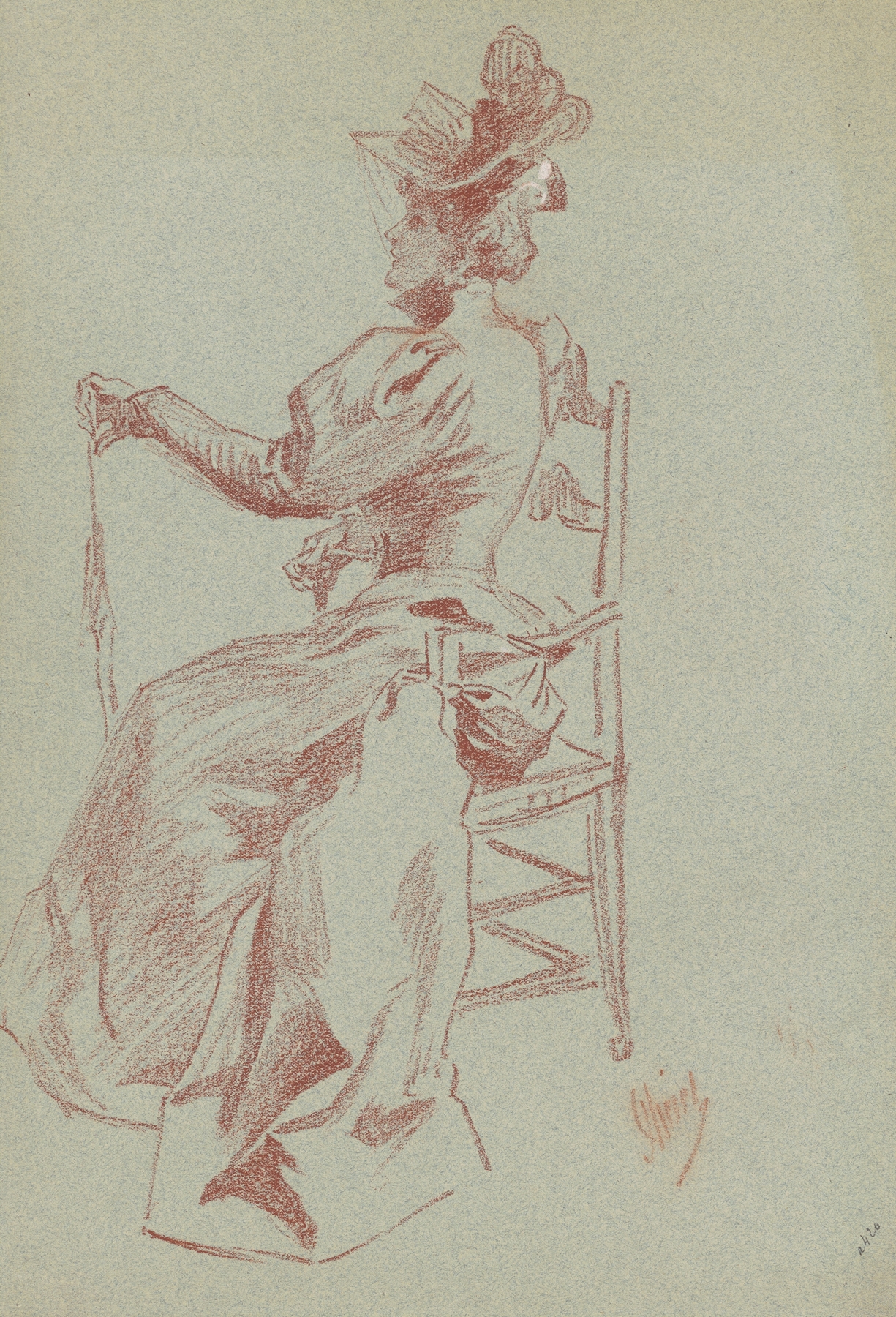 Elegant Lady Seated in a Chair 썸네일