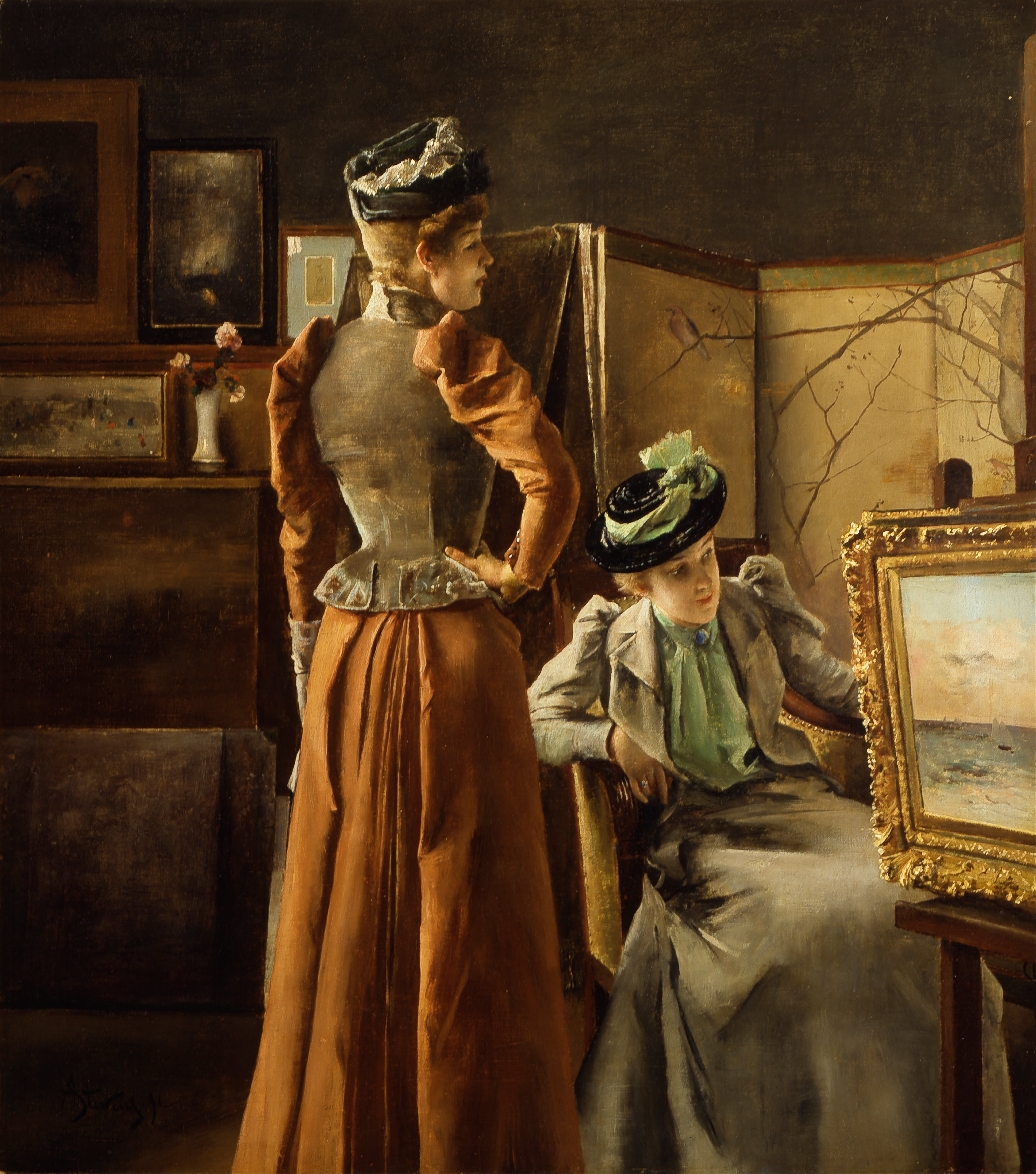 0564_Alfred Stevens_Visit to the Studio 썸네일