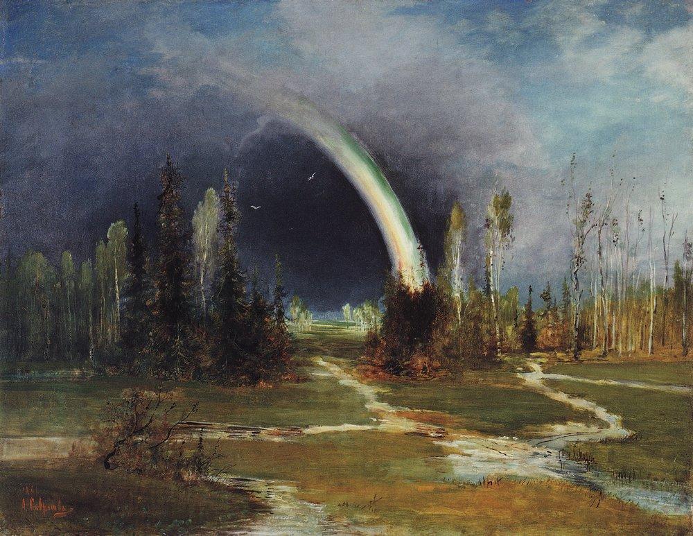 0479_Alexei Kondratyevich Savrasov_Landscape with a Rainbow 썸네일