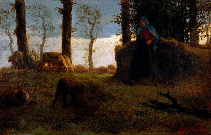 0113_Jean-Francois Millet_The Shepherdess 썸네일