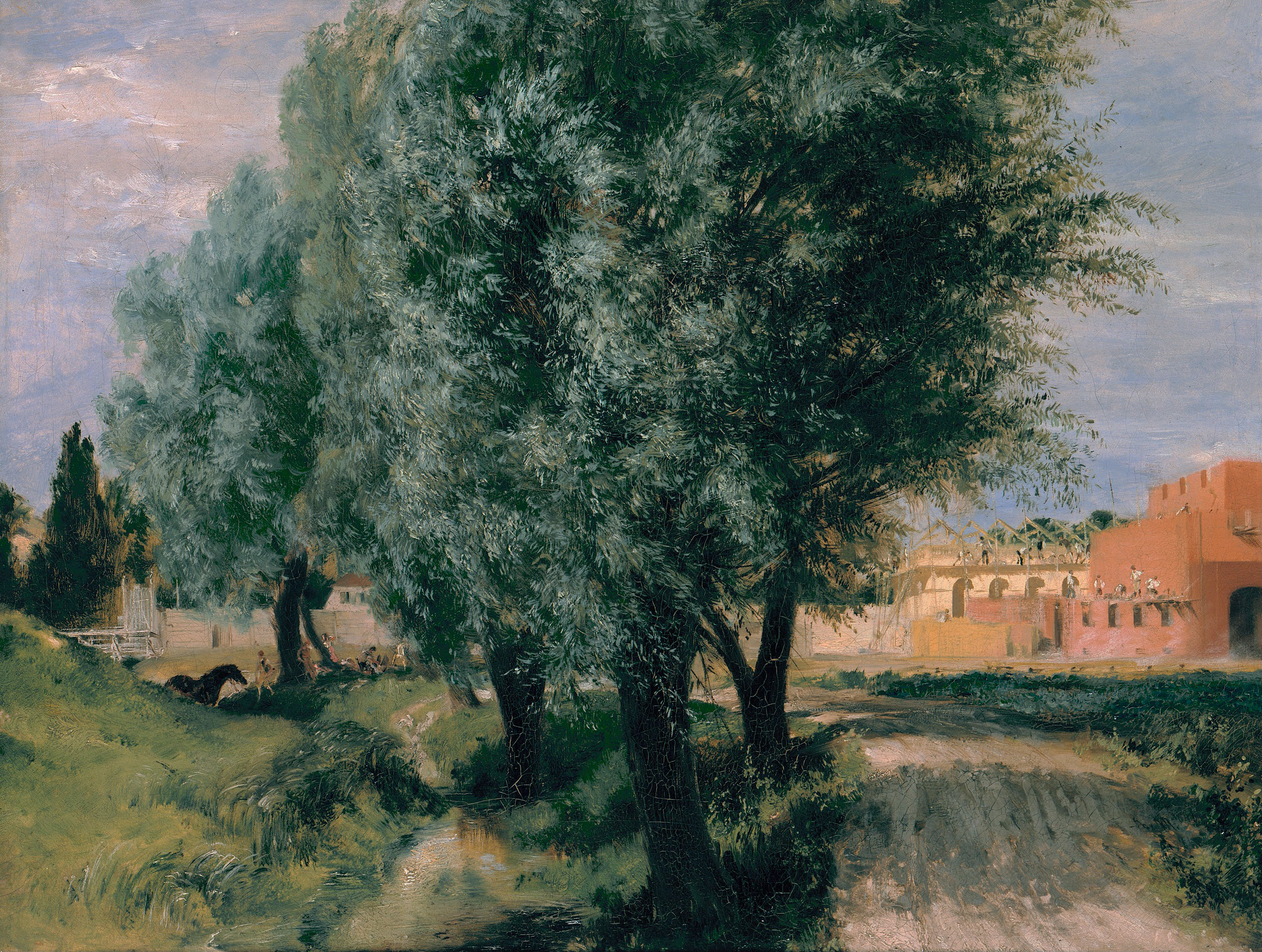 0819_Adolf menzel_Building Site with Willows 썸네일