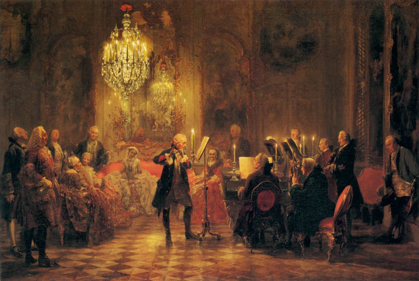 0811_Adolf menzel_Frederick the Great Playing the Flute at Sanssouci 썸네일