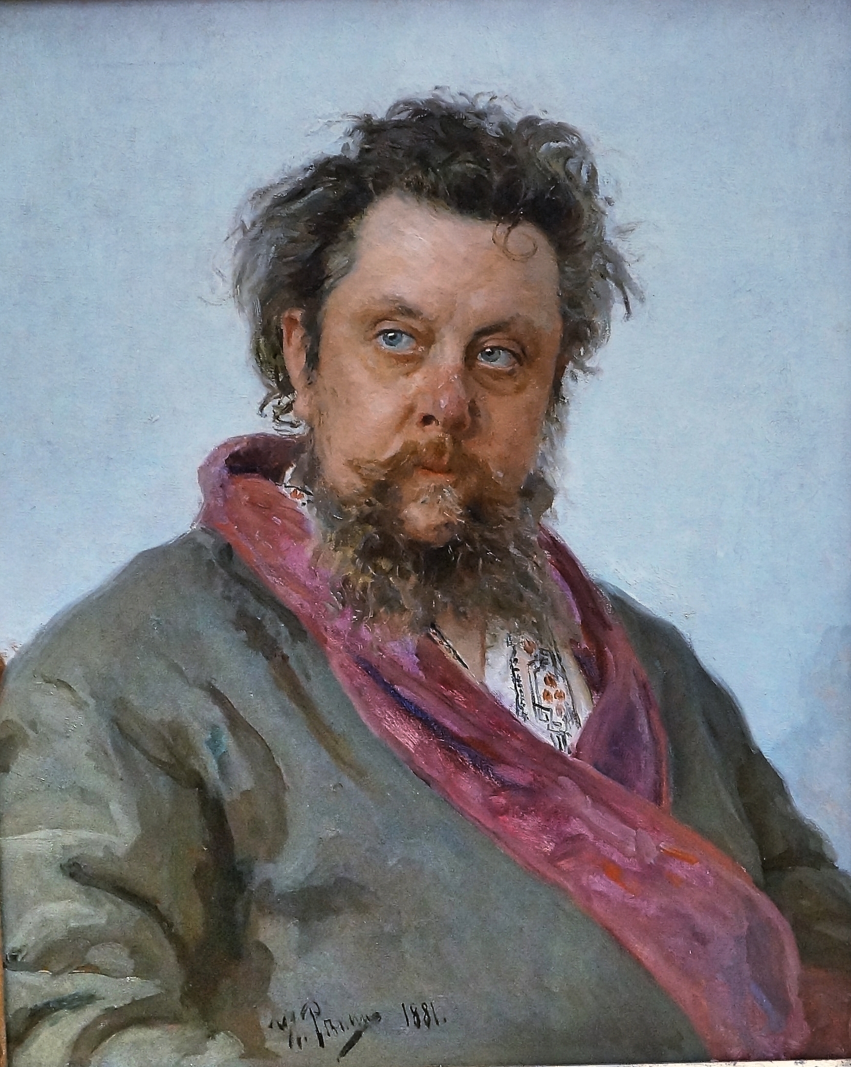 0264_Ilya Yefimovich Repin_Portrait of the Composer Modest Petrovich Mussorgsky 썸네일