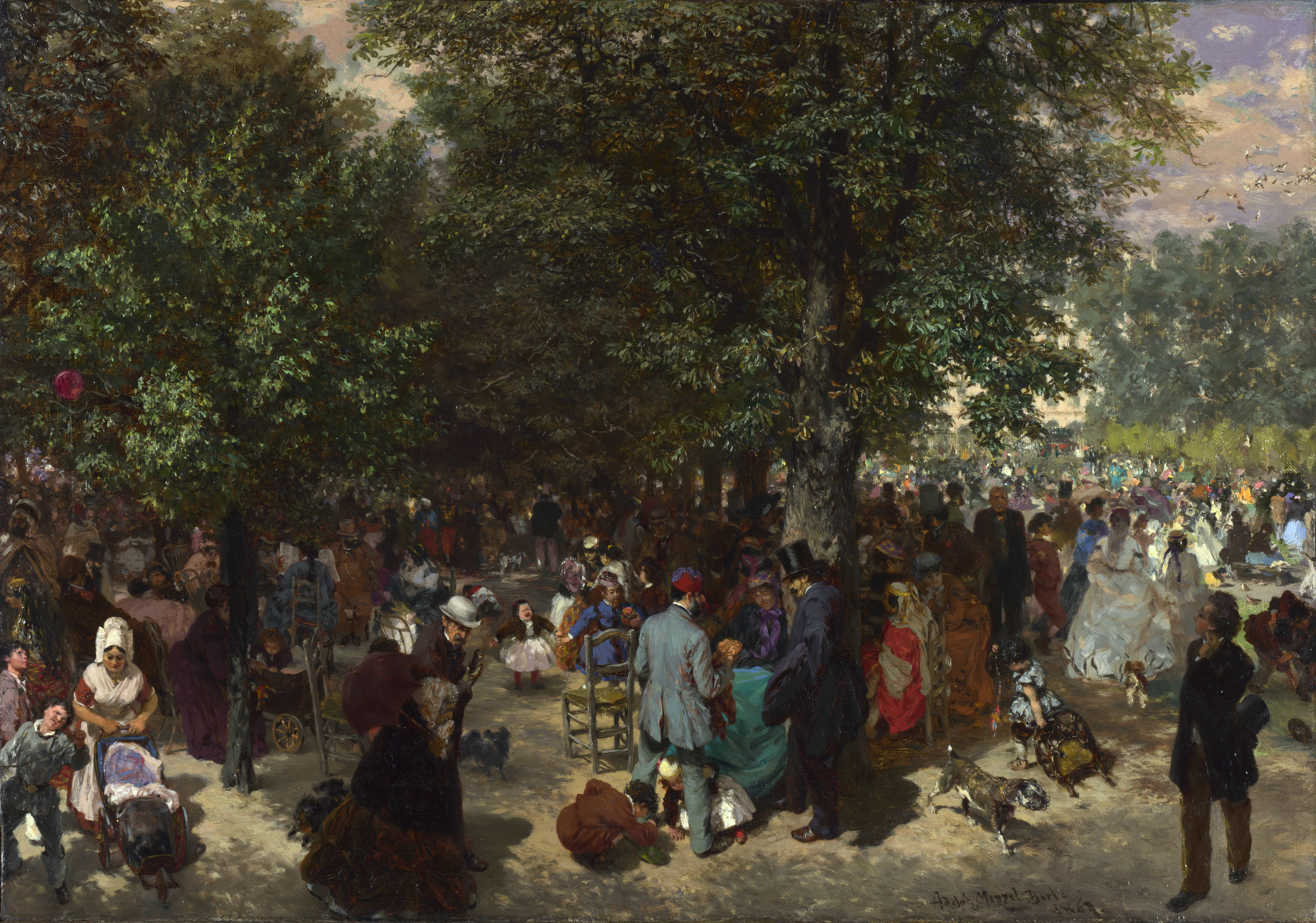 0816_Adolf menzel_Afternoon in the Tuileries Gardens 썸네일