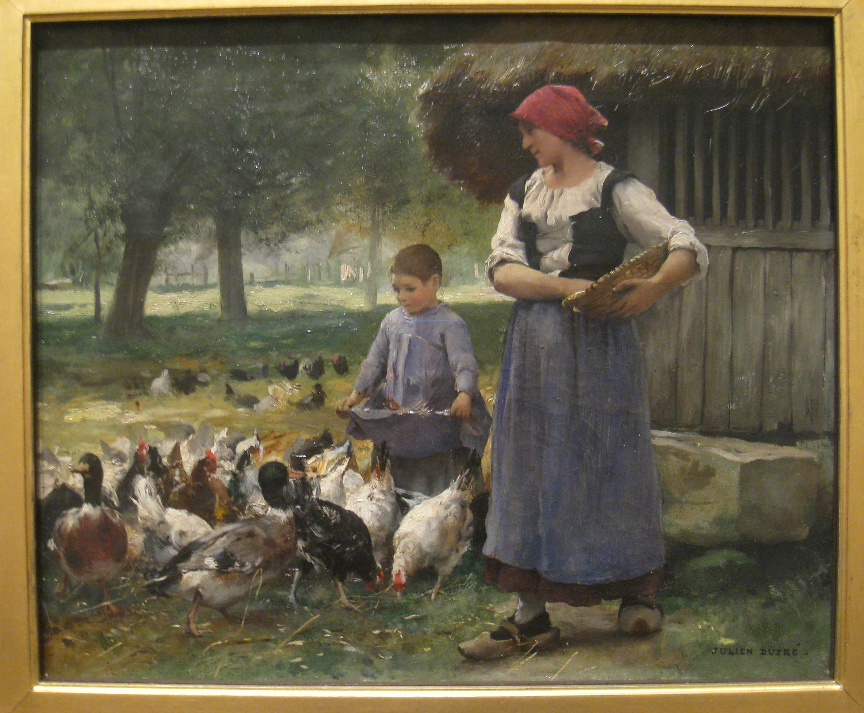 1013_Julien Dupre_Farm Girl Feeding Chickens 썸네일
