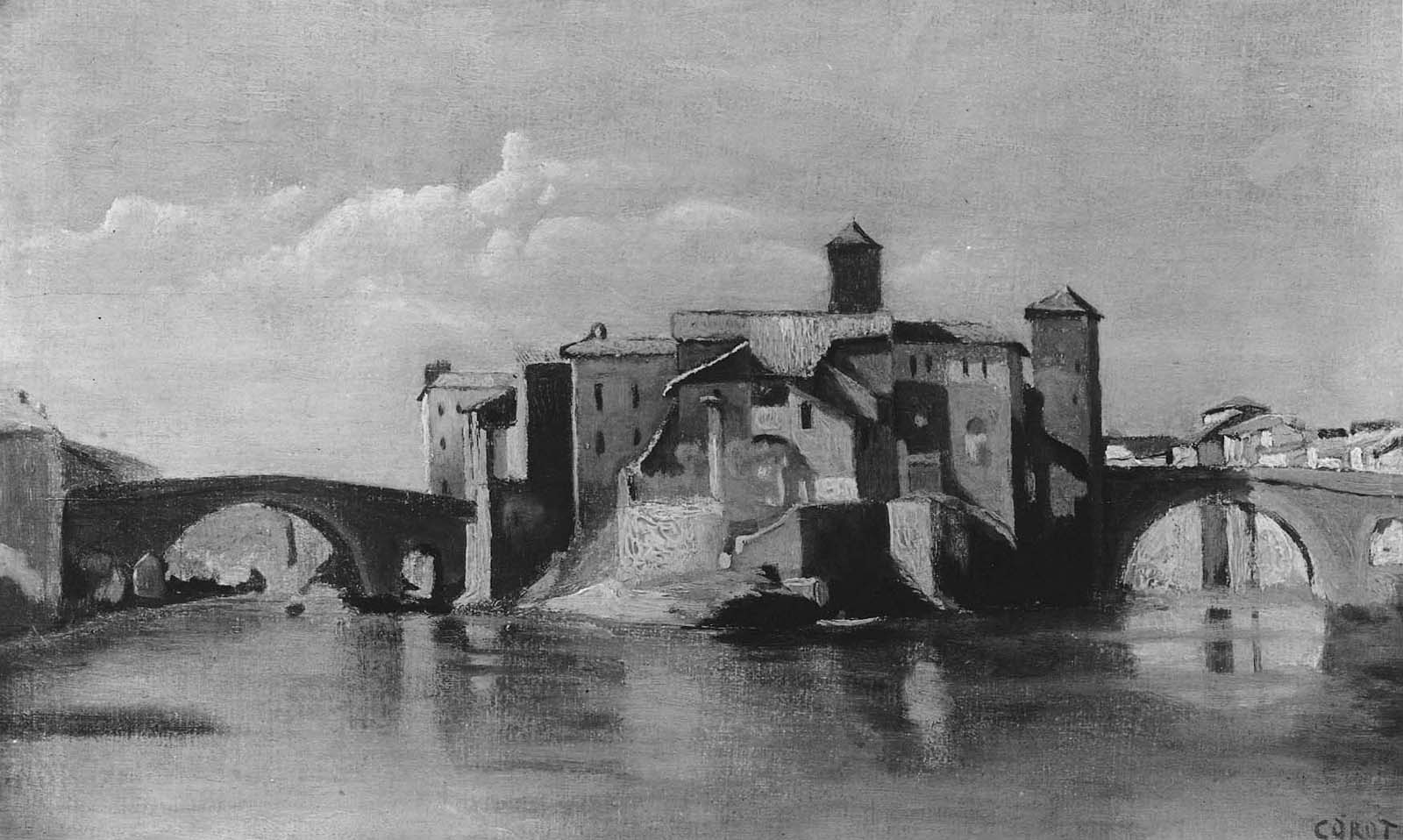 0335_Jean-Baptiste-Camille Corot_Island of San Bartolomeo, Rome 썸네일