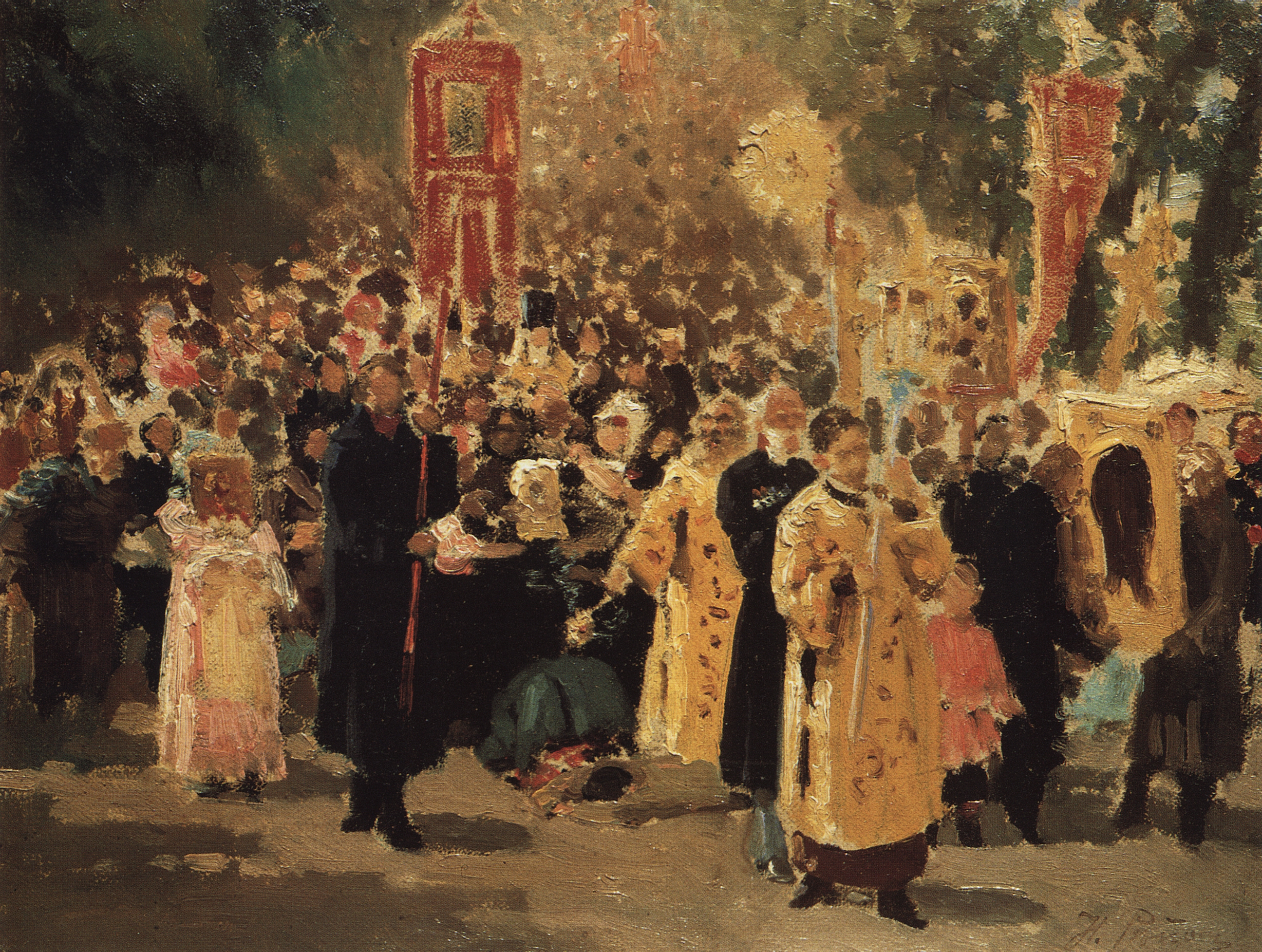 0222_Ilya Yefimovich Repin_Religious procession in an oak wood 썸네일