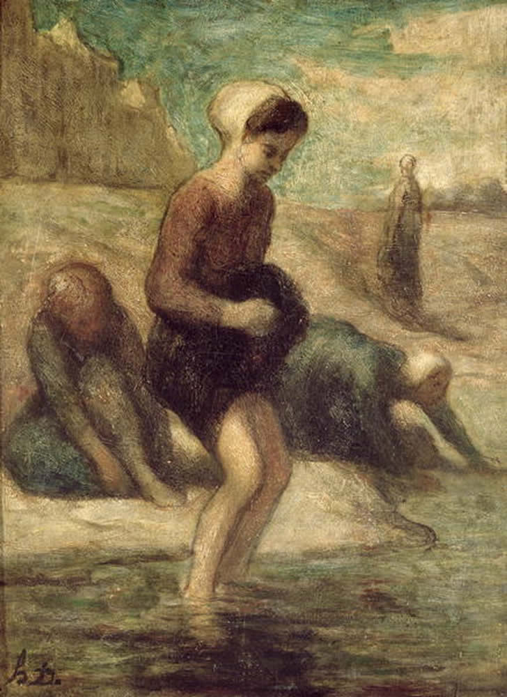 0157_Honore Daumier_a young girl in a bath 썸네일