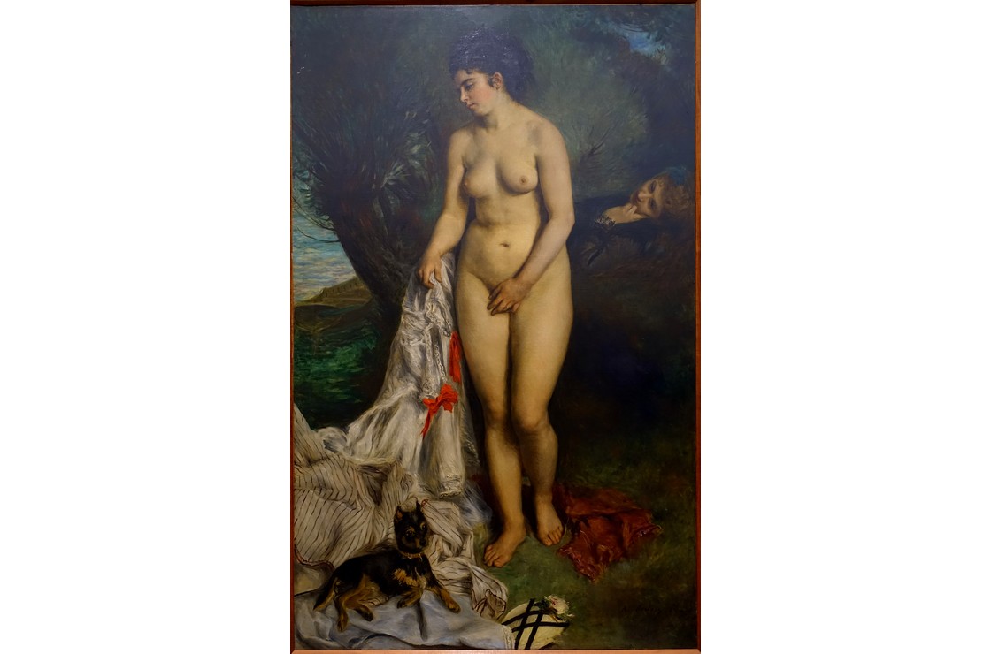 Bather with a Griffon Dog, Lise on the Bank of the Seine 썸네일