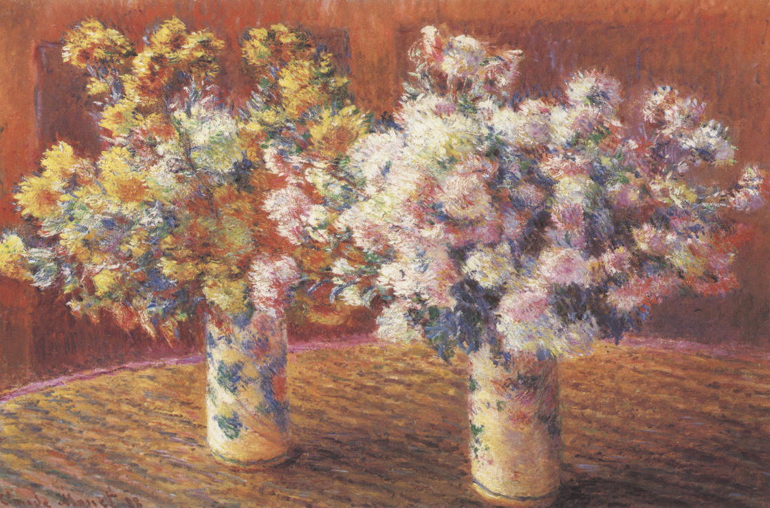 Zwei Vasen mit Chrysanthemen 썸네일