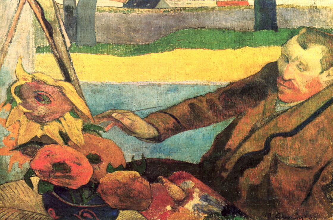 Porträt des Vincent van Gogh, Sonnenblumen malend 썸네일