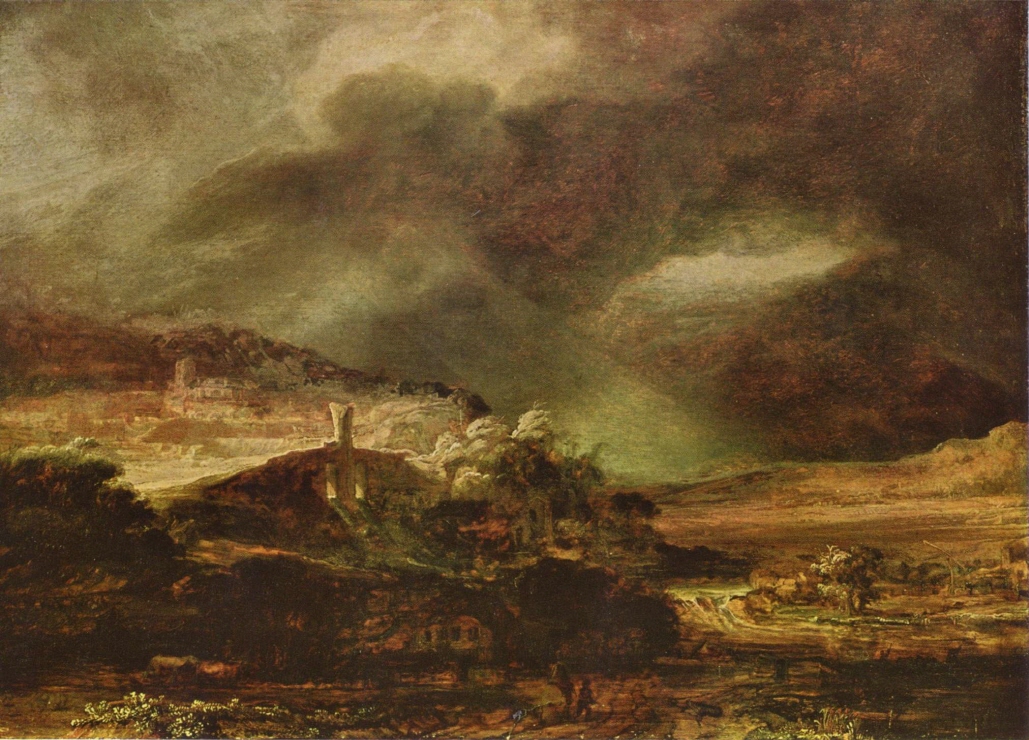 Mountain Landscape with Approaching Storm 썸네일