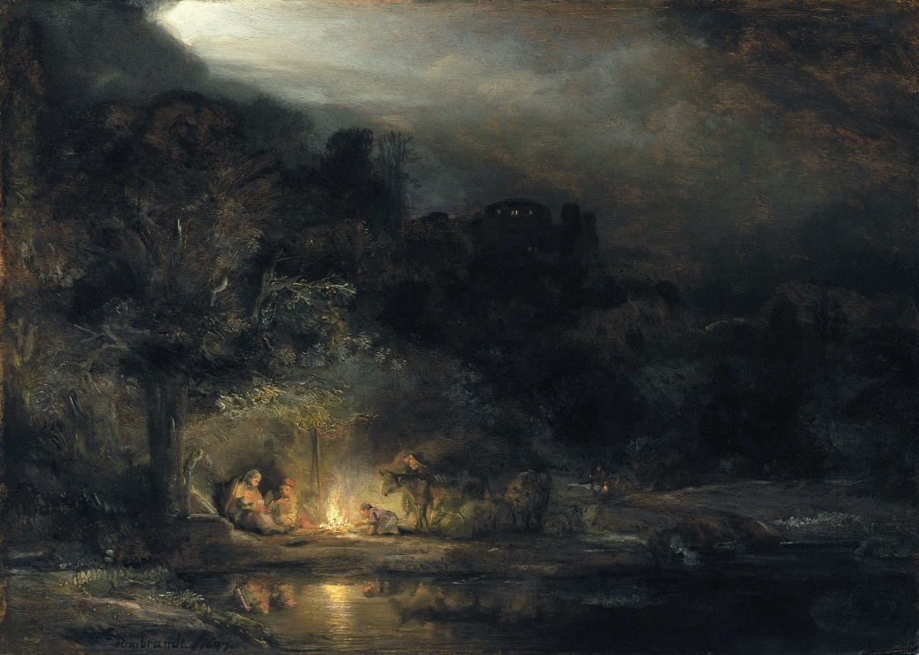 Nocturnal Landscape with the Holy Family 썸네일