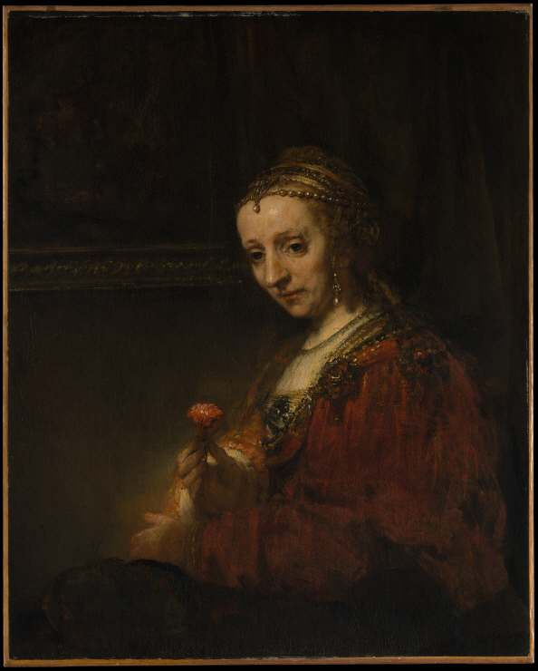 Portrait of a Woman with a Carnation, possibly Lysbet Jansdr Delft 썸네일