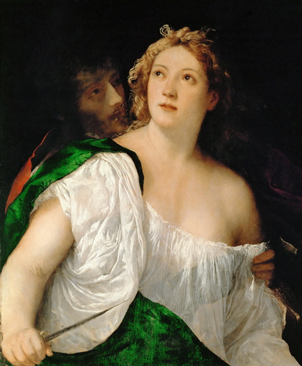 Lucretia and her Husband (or Tarquin and Lucretia, and possibly by Palma Vecchio) 썸네일