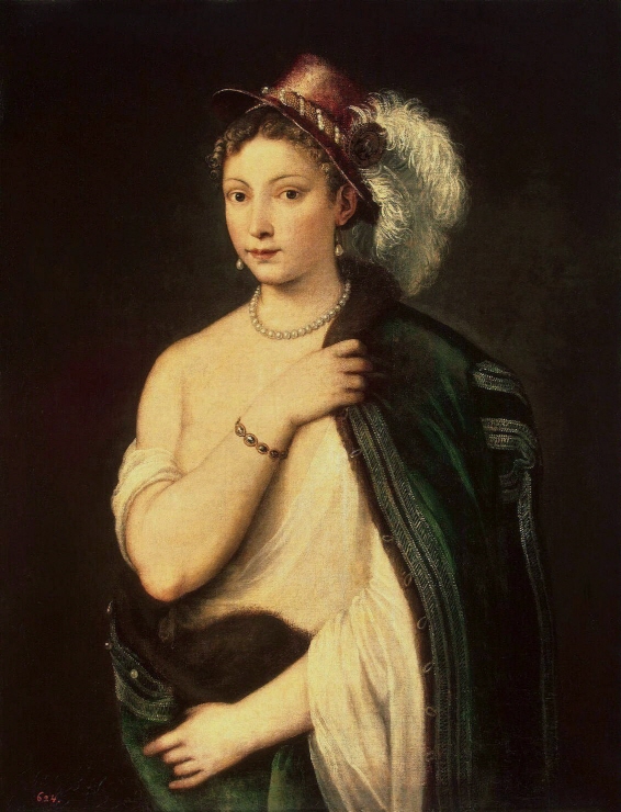 Portrait of a Young Woman with Feather Hat 썸네일