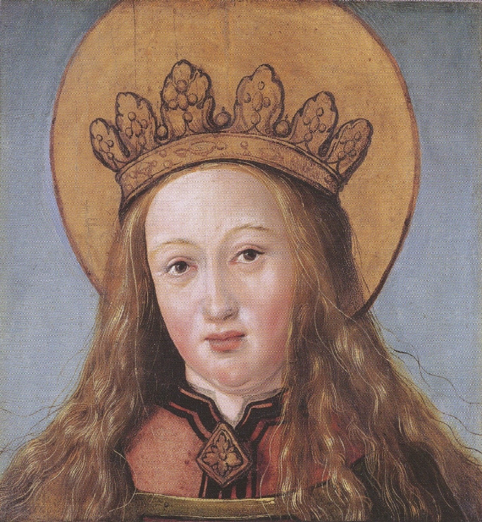 Head of a Female Saint, attributed to Holbein 썸네일
